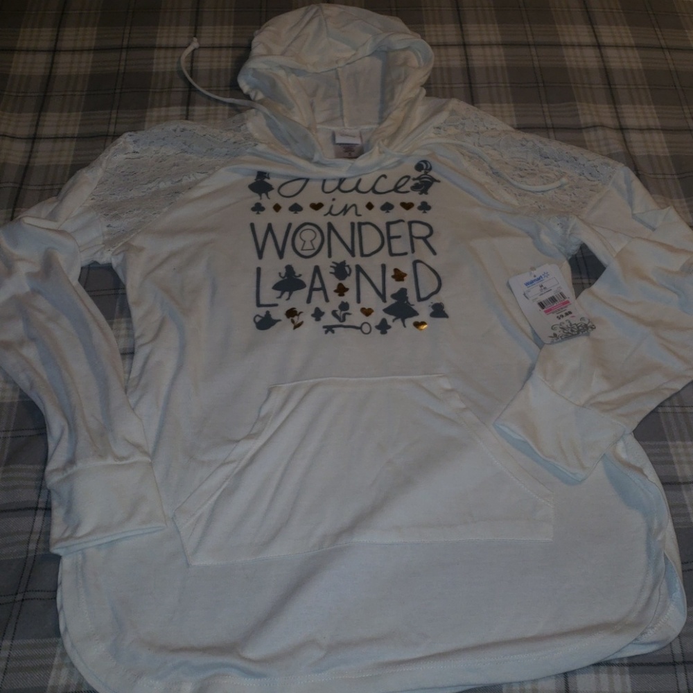 NEW alice in wonderland cream top